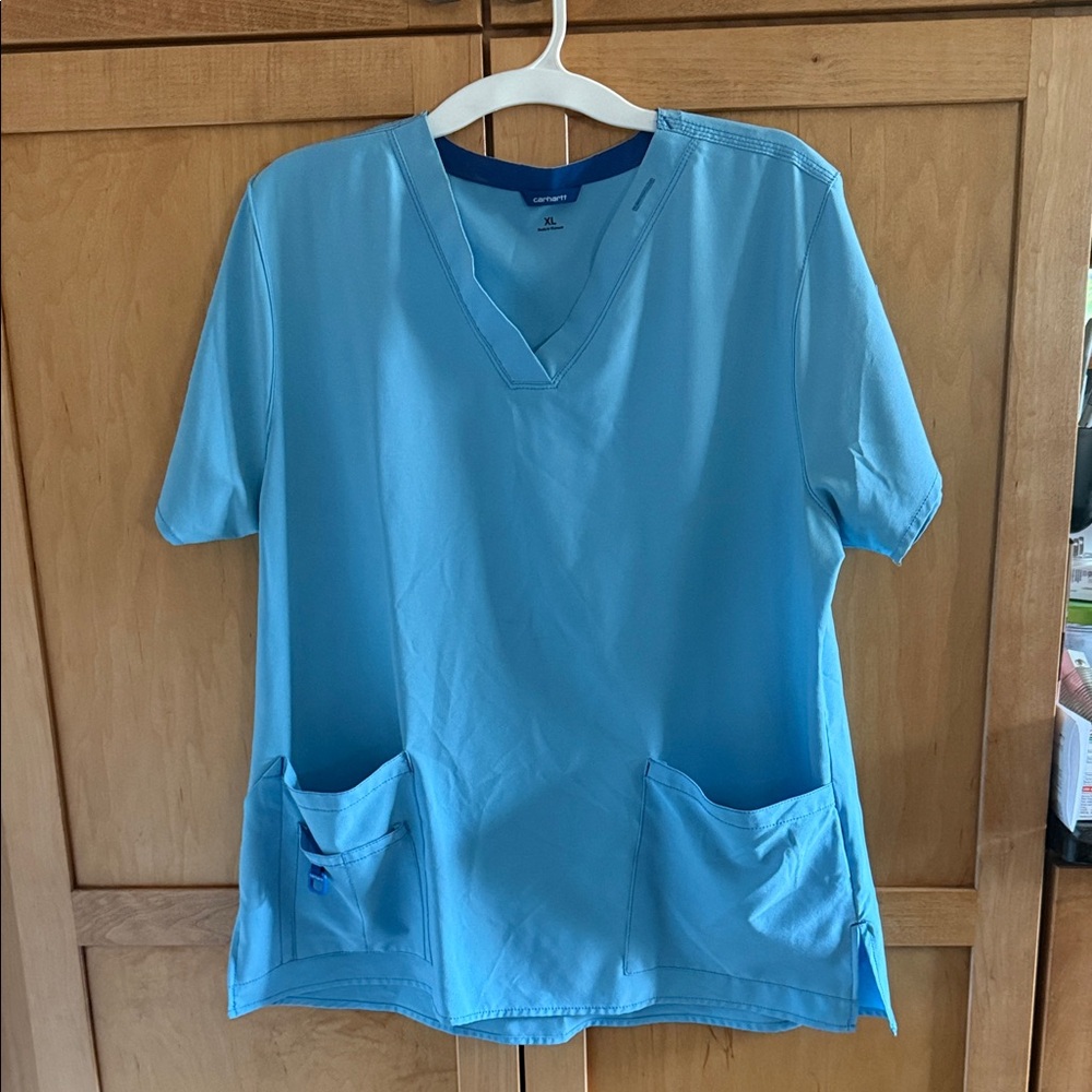 Carhartt Women's Blue Scrub Top